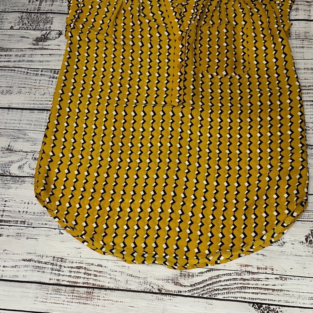 Eliane Rose Mustard Patterned Blouse Sz.‎ S - Picture 6 of 7